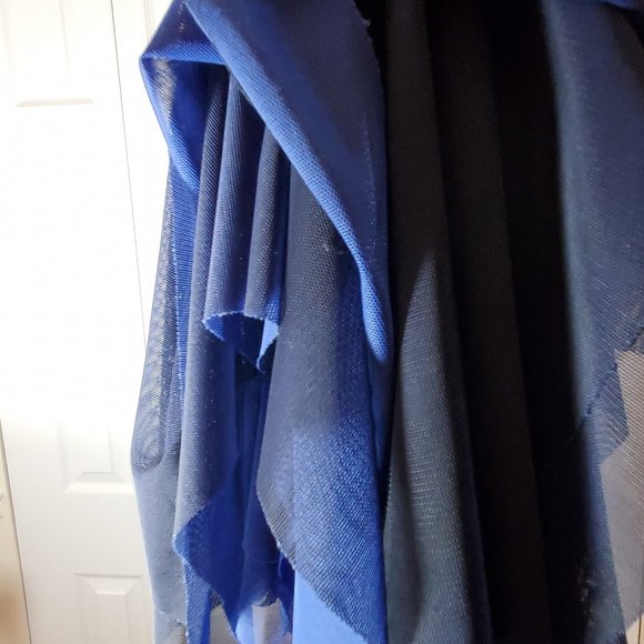 Fun Party Dress - Blue/Black by Blondie Nites - Size S -  Handkerchief Skirt - Picture 7 of 8